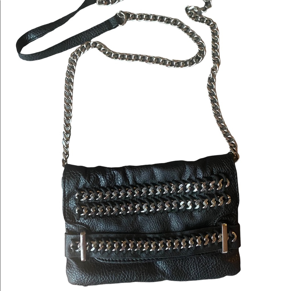 2B BEBE black with chain crossbody purse